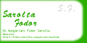 sarolta fodor business card